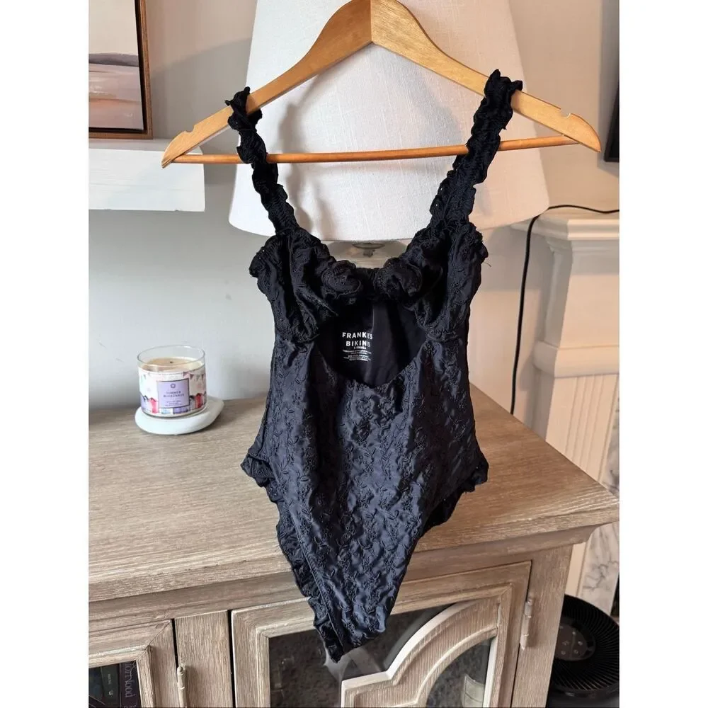 Frankies Bikinis Lucia Eyelet One Piece‎ Swimsuit Size XS